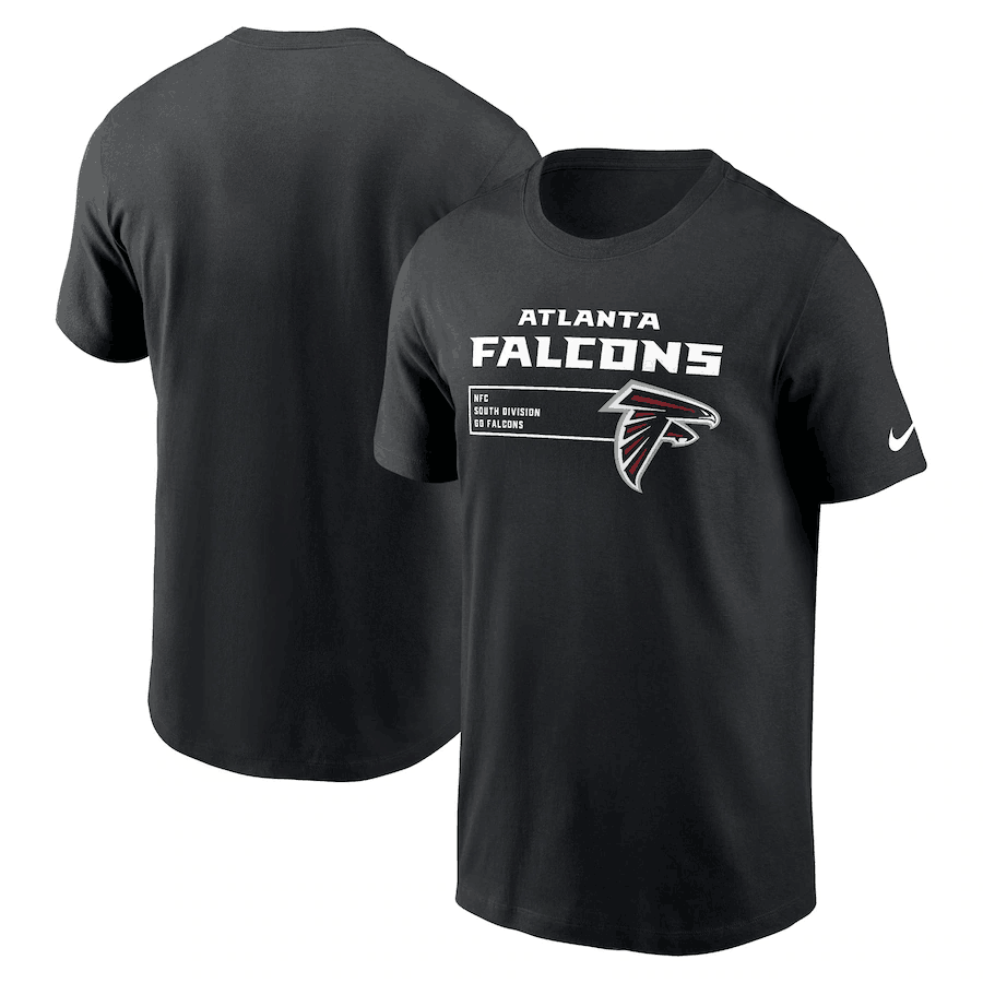 Men's Atlanta Falcons Black Division Essential T-Shirt Men's Atlanta Falcons Black Division Essential T-Shirt